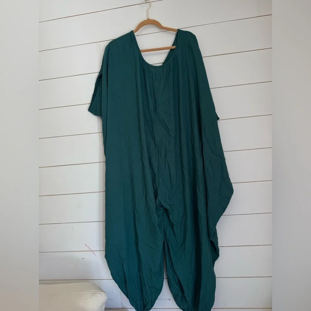 NWOT Free People Milo One-Piece Oversized Dolman Sleeve Linen Viscose Jumpsuit